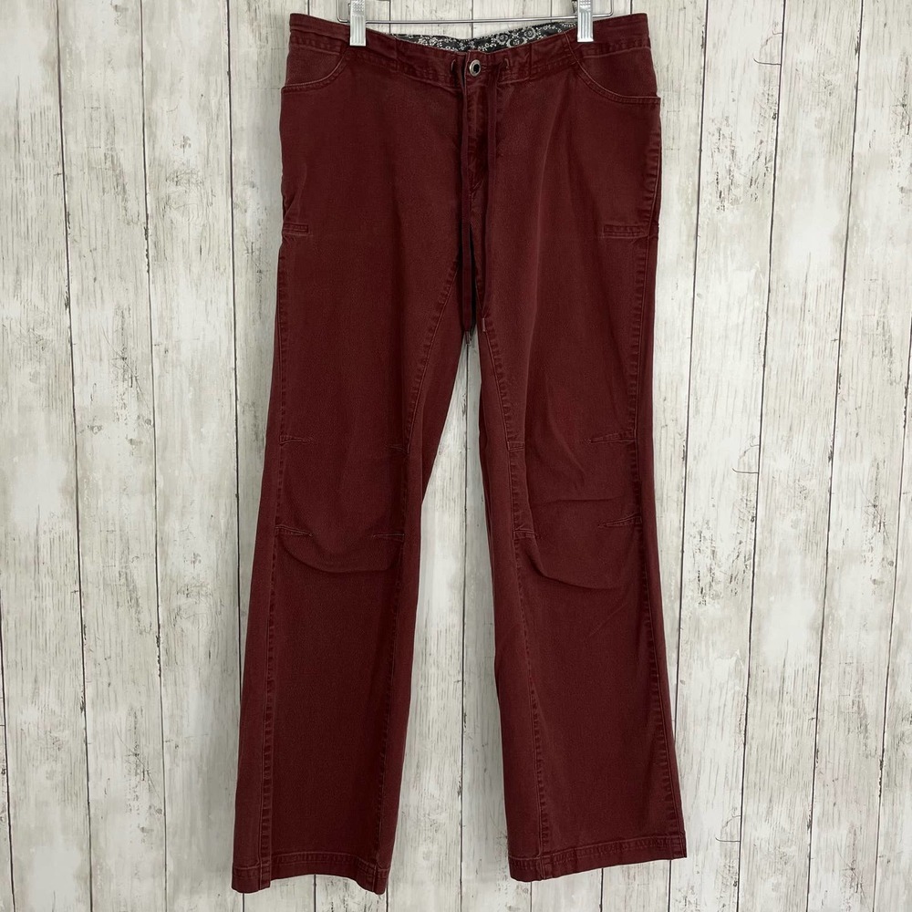 Patagonia Maroon Rugged Zip Pocket Lightweight Hiking Camping Pants Size: 8